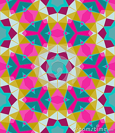 Multicolor geometric pattern in bright color. Vector Illustration