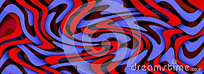 Multicolor glowing twisted lines pattern. Shiny neon fractal. Blurred motion. Abstract psychedelic illustration Cartoon Illustration