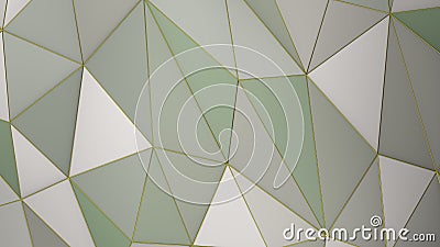 Multicolor green color shades palette plexus abstract geometric background with triangles, 3d render Cartoon Illustration