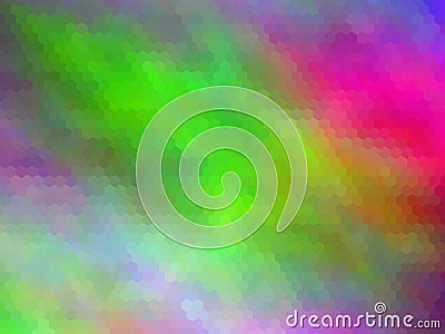 Blurred abstract background. Multicolor hexagonally pixeled abstract background. Stock Photo