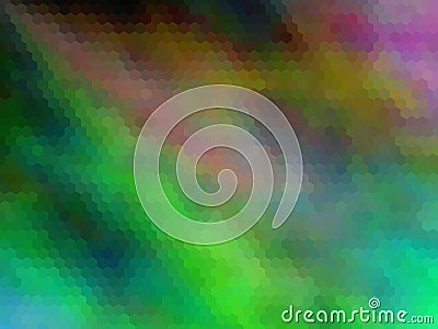 Multicolor hexagonally pixeled background.Bright rainbow colors,modern Cartoon Illustration