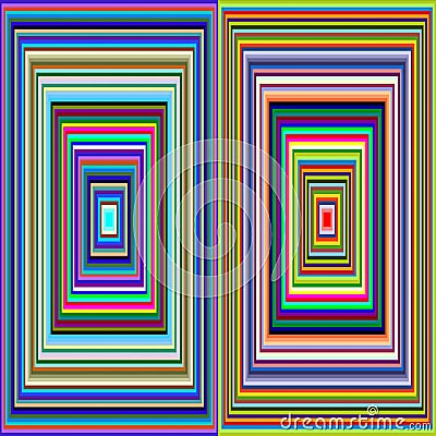 Multicolor horizontals blurs squares Stock Photo