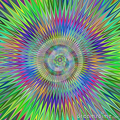 Multicolor hypnotic star fractal background Vector Illustration