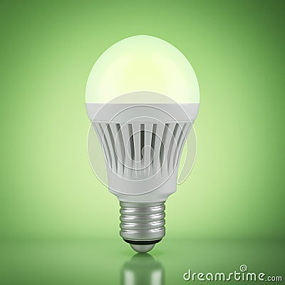 Multicolor LED bulb with wireless remote control Stock Photo