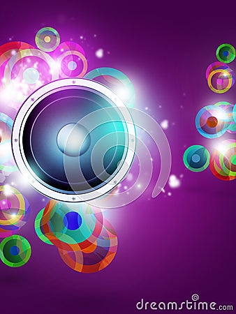 Multicolor Music Funky Background Stock Photo