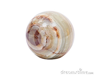 Multicolor onyx sphere polished natural banded crystal mineral stone ball Stock Photo