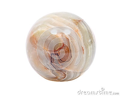 Multicolor onyx sphere polished natural banded crystal mineral stone ball Stock Photo