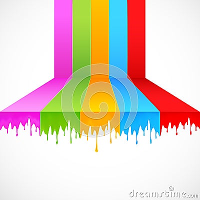 Multicolor Paint Vector Illustration