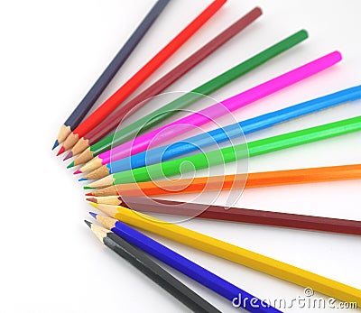 Multicolor pencils Stock Photo