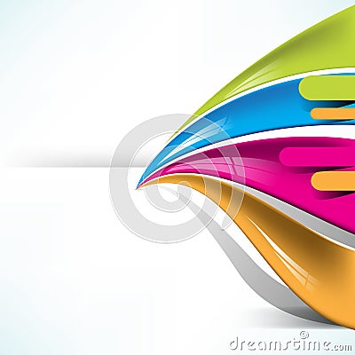Multicolor perspective lines background Stock Photo