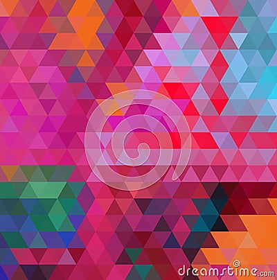 Multicolor purple, pink polygonal illustration, which consist of triangles. Geometric background in Origami style with Vector Illustration