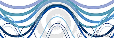 Multicolor Random wavy, zig-zag lines abstract art texture, background. Sinuous, tangled intersecting, overlapping shapes chaotic Vector Illustration
