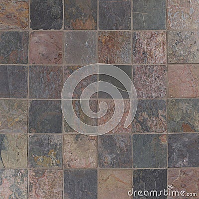 Multicolor seamless square shaped stone from slate Stock Photo