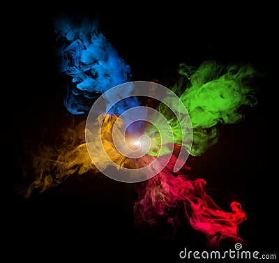 Multicolor smoke Stock Photo