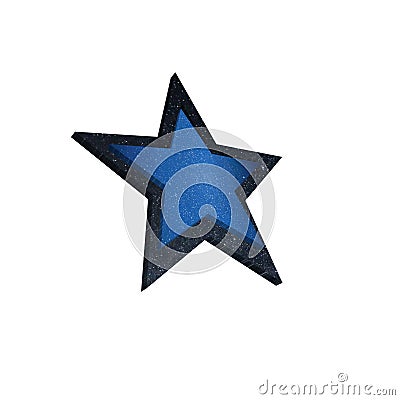 Blue & black Star 3D rotation Stock Photo