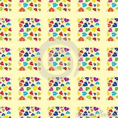 Multicolor tent seamless pattern Vector Illustration