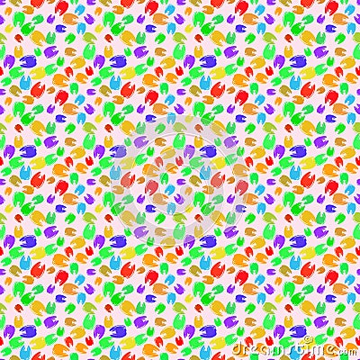 Multicolor tooth bright seamless pattern Vector Illustration