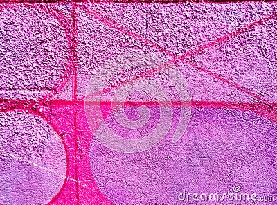 Multicolor of violet and pink watercolor hand painted on street wall art. Abstract ars background Stock Photo