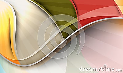 Multicolor waves background design Stock Photo