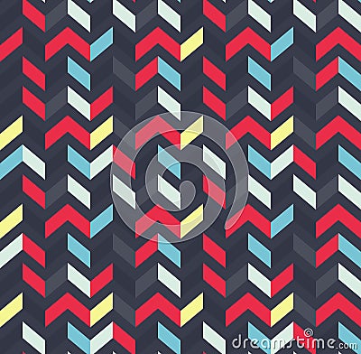Multicolor zigzag seamless pattern. Modern Colour trends. Vector Illustration