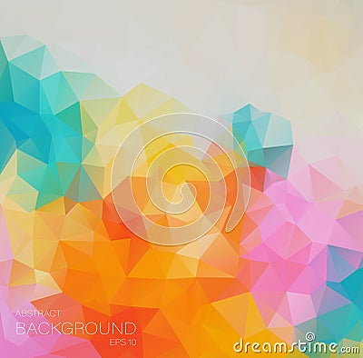 Multicolored abstract background with gradient triangle shapes Vector Illustration