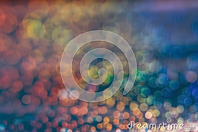 Multicolored abstract bokeh background. Festive beautiful blurred background, blue, aquamarine, green, red,yellow Stock Photo