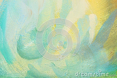 Multicolored abstract brush painting Stock Photo