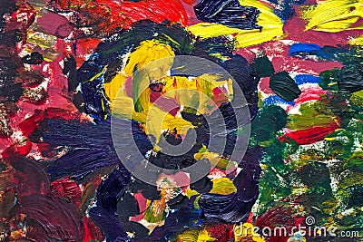Multicolored abstract oil paints Stock Photo