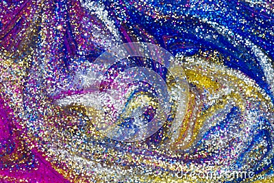 Luxury abstract background of glitter paint swirls Stock Photo