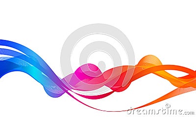 Multicolored Abstract Wave Background Vector Illustration