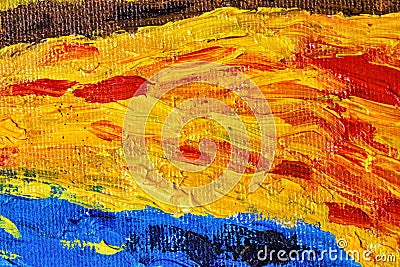 Multicolored abstraction by oil paints Stock Photo