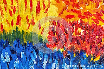 Multicolored abstraction by oil paints Stock Photo