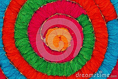 Multicolored acrylic yarn as background Stock Photo