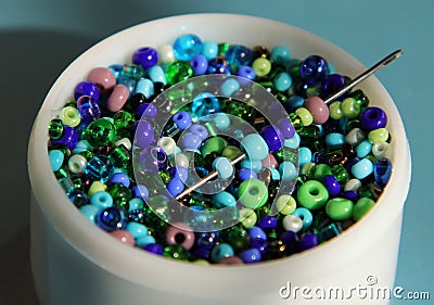 Multicolored beads Stock Photo