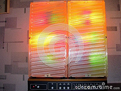 Multicolored beautiful light music close up Stock Photo