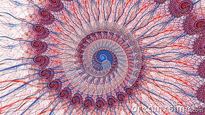 Multicolored bloody psychedelic spiral Stock Photo