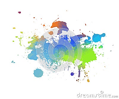 Multicolored blot object. Vector illustration Vector Illustration