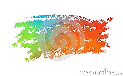 Multicolored blot object. Colored brush stroke. Vector illustration Vector Illustration