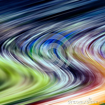 Multicolored blurred curved lines Stock Photo