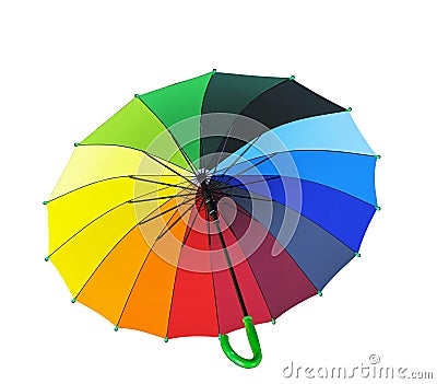 Multicolored bright beautiful umbrella Stock Photo