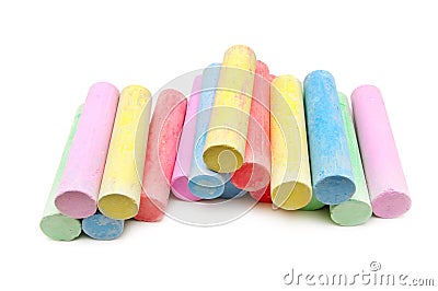 Multicolored chalk Stock Photo