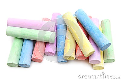 Multicolored chalk Stock Photo