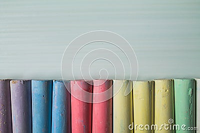 Multicolored chalk Stock Photo