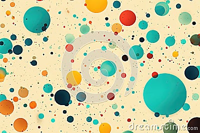 Multicolored circles background Cartoon Illustration