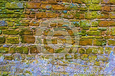 Multicolored Cobblestone wall Stock Photo