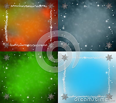 Multicolored collection christmas background. Stock Photo