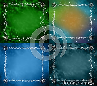 Multicolored collection christmas background. Stock Photo