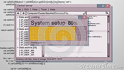 Abstract system setup illustration Cartoon Illustration