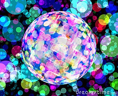 Multicolored discoball backgrounds Stock Photo