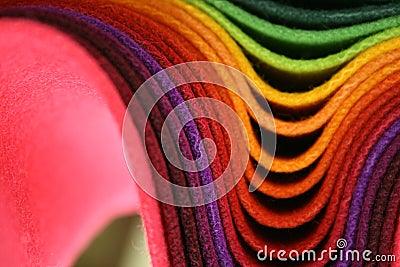 Multicolored fabrics Stock Photo